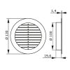 Műanyag szellőzőrács rovarhálóval SIEB 100 mm