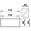 Külső szögletes légcsatorna toldó + visszacsapó szelep 110 x 55 mm