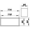 Külső szögletes légcsatorna 110 x 55 mm toldó