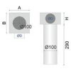 SR-T1 horganyzott acél szelepfogadó, NA100 hosszú csonkkal, 1X75 mm