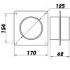 Takarólap csőtoldóval  125mm