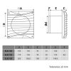 Fürdőszobai ventilátor visszacsapó szeleppel 100 ELIS