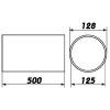 Műanyag légcsatorna 125 mm / 0,5 m