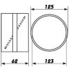 Műanyag visszacsapó szelep 125 mm