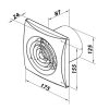 Fürdőszobai ventilátor csendes 125 NOMIA