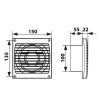 Fürdőszobai  ventilátor Dalap 100 ELKE 