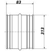 Fém belső csőtoldó 315 mm