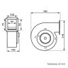 Egyoldalt szívó radiális ventilátor SKT ALU 120E