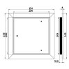 Gipszkartonba szerelhető alumínium szervízajtó - 200x200 mm