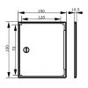 Műanyag szervízajtó vizes helyiségekbe 150 x 100 mm