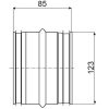 Fém belső csőtoldó gumitömitéssel 125 mm