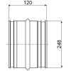 Fém belső csőtoldó gumitömitéssel 250 mm