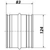 Fém belső csőtoldó 125 mm