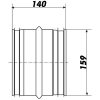 Fém belső csőtoldó 160 mm