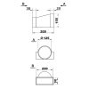 Egyenes átalakító  220x90mm - 125mm