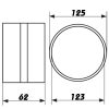  Belső csőtoldó Műanyag 125 mm